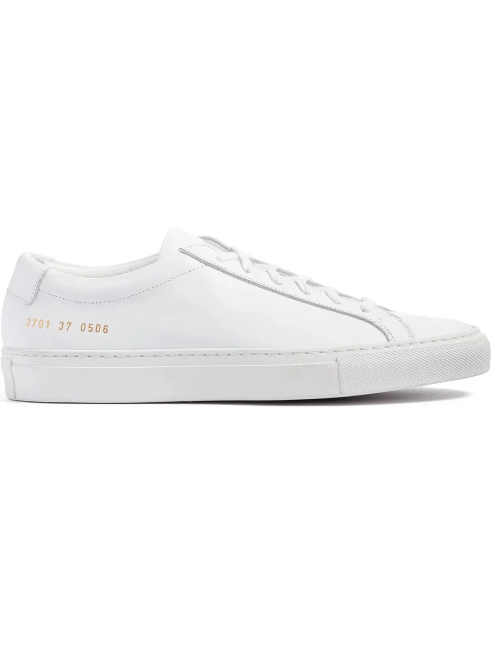 Women’s Common Projects Leather Original Achilles Sneaker White Low-Top Size 7